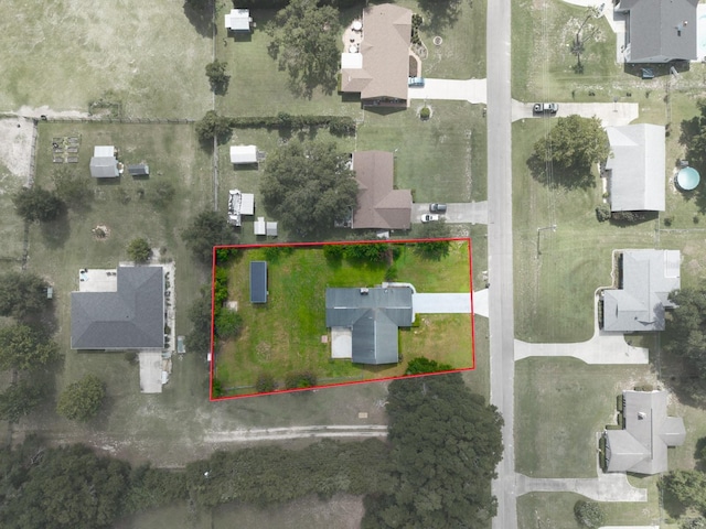205 NE 53rd St, Ocala, FL 34479 - aerial view of property and surrounding area with property boundaries highlighted