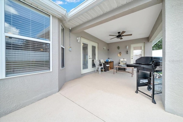 5459 SW 86th St, Ocala, FL 34476 - view of patio with french doors and ceiling fan