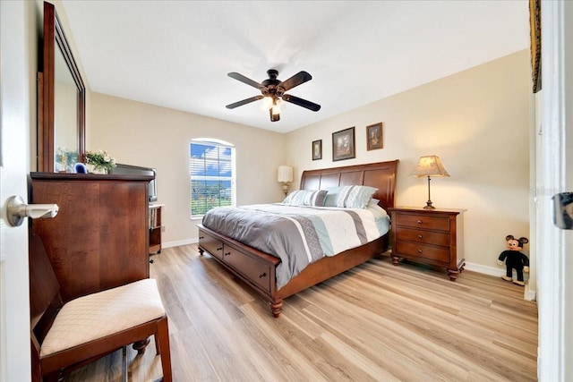 5459 SW 86th St, Ocala, FL 34476 - bedroom featuring light wood finished floors and a ceiling fan