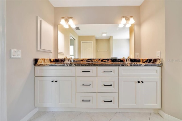 6631 SE 11th Loop, Ocala, FL 34472 - bathroom featuring double vanity and tile patterned floors
