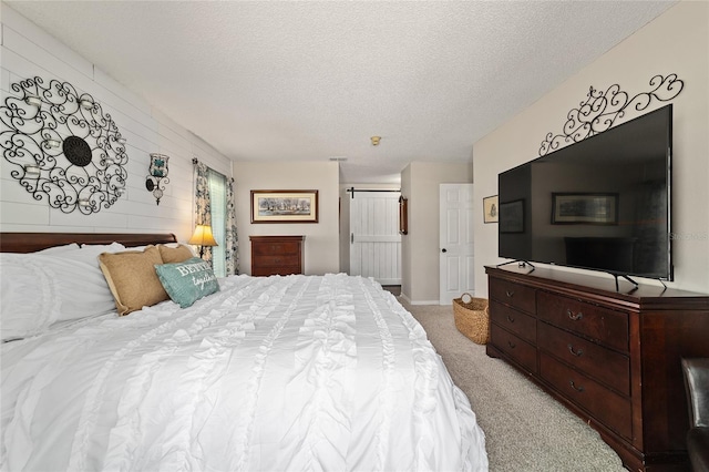 501 Marion Oaks Dr, Ocala, FL 34473 - bedroom with light carpet, a textured ceiling, and wood walls