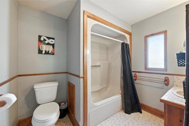 5693 Payette Ave, Keystone Heights, FL 32656 - bathroom featuring vanity and shower / bath combination with curtain
