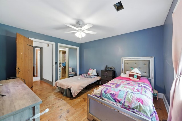 5693 Payette Ave, Keystone Heights, FL 32656 - bedroom featuring light wood finished floors and a ceiling fan