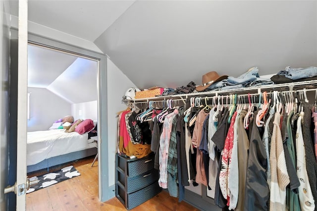 5693 Payette Ave, Keystone Heights, FL 32656 - spacious closet featuring lofted ceiling and wood finished floors