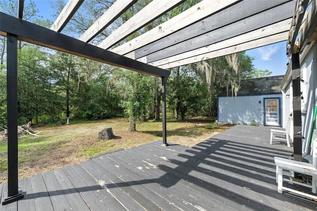 5693 Payette Ave, Keystone Heights, FL 32656 - wooden terrace with a pergola