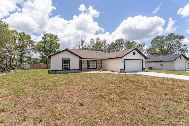 28 Water Track Dr, Ocala, FL 34472 - ranch-style house with a garage, driveway, and stucco siding