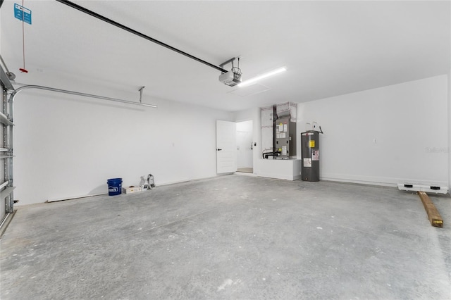 28 Water Track Dr, Ocala, FL 34472 - garage with electric water heater, a garage door opener, and heating unit