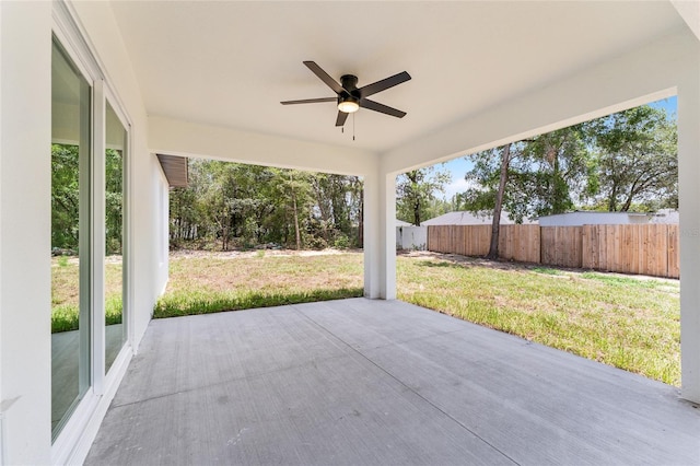 28 Water Track Dr, Ocala, FL 34472 - view of patio featuring ceiling fan