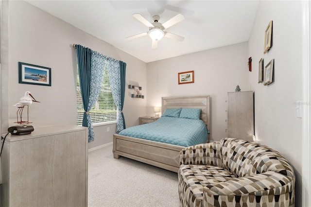 19115 SW 98th Loop, Dunnellon, FL 34432 - bedroom featuring light carpet and ceiling fan