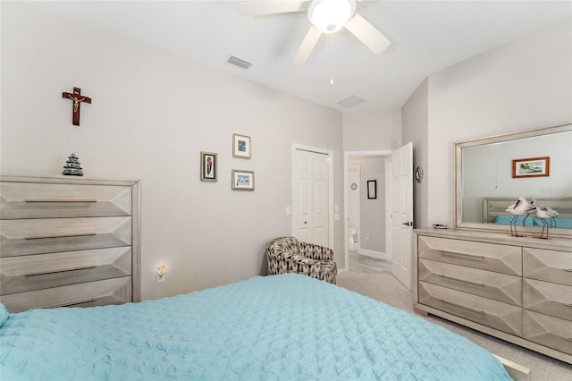 19115 SW 98th Loop, Dunnellon, FL 34432 - carpeted bedroom featuring ceiling fan