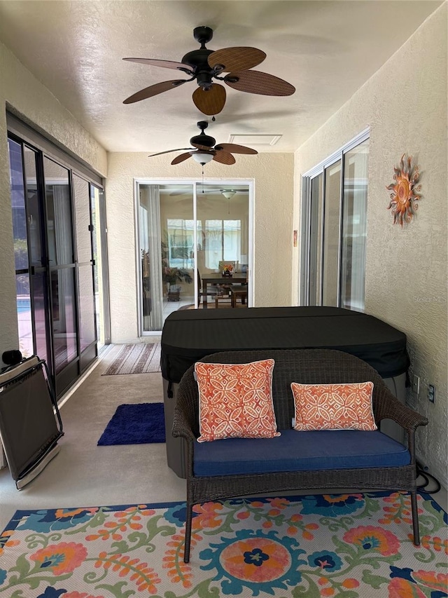 19480 SW 100th Loop, Dunnellon, FL 34432 - sunroom / solarium featuring a textured wall and carpet