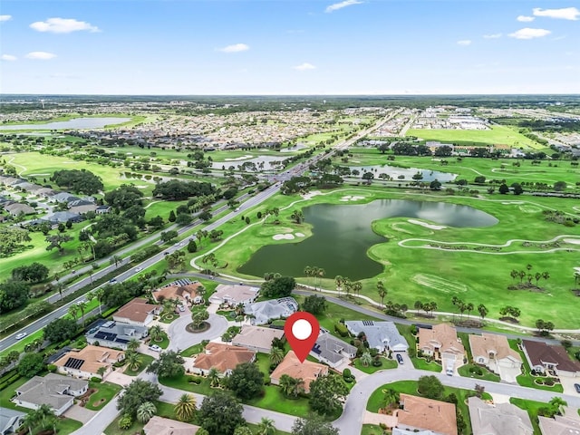 2721 Day Lily Run, The Villages, FL 32162 - aerial view of property's location with a nearby body of water, nearby suburban area, and a local golf course