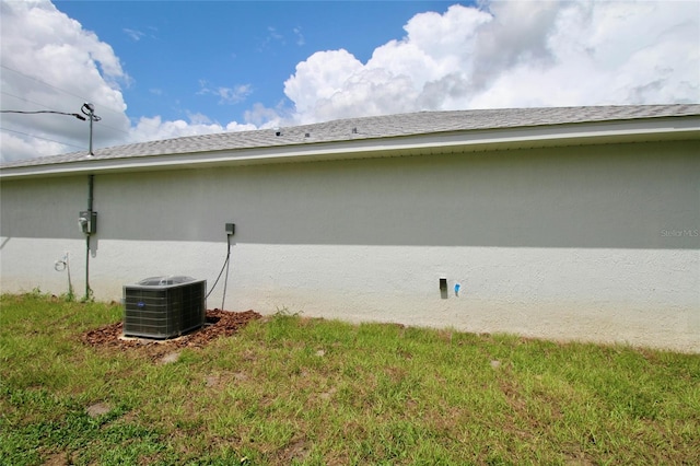9 Hemlock Terrace Ln, Ocala, FL 34472 - view of side of home with a central air condition unit and stucco siding