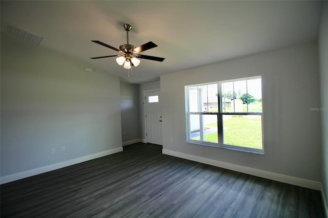 9 Hemlock Terrace Ln, Ocala, FL 34472 - entrance foyer with dark wood-style flooring and ceiling fan