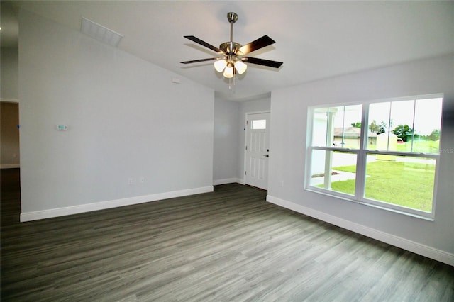 9 Hemlock Terrace Ln, Ocala, FL 34472 - unfurnished room with wood finished floors and a ceiling fan