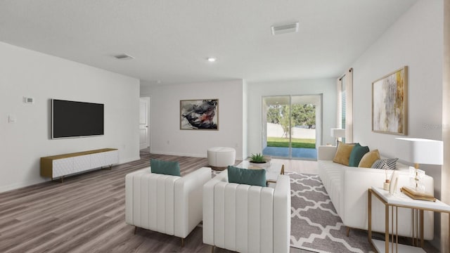 13261 SW 56th Ter, Ocala, FL 34473 - living room with wood finished floors and recessed lighting