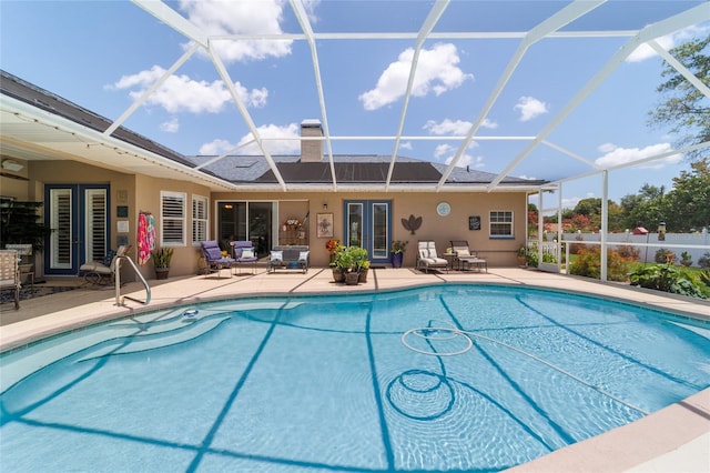 3629 SE 54th Ave, Ocala, FL 34480 - view of pool with a patio, a lanai, and french doors