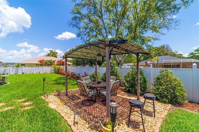 3629 SE 54th Ave, Ocala, FL 34480 - fenced backyard featuring a pergola and a patio