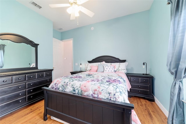 3629 SE 54th Ave, Ocala, FL 34480 - bedroom featuring light wood-style flooring and a ceiling fan