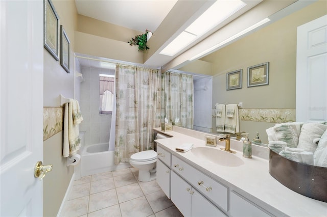 3629 SE 54th Ave, Ocala, FL 34480 - bathroom with tile patterned flooring, vanity, and shower / tub combo with curtain