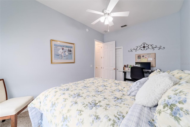 3629 SE 54th Ave, Ocala, FL 34480 - carpeted bedroom featuring a ceiling fan and a closet