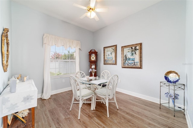 3629 SE 54th Ave, Ocala, FL 34480 - dining space featuring light wood finished floors and a ceiling fan