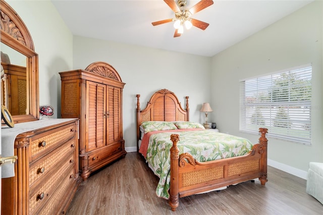 3629 SE 54th Ave, Ocala, FL 34480 - bedroom featuring wood finished floors and a ceiling fan