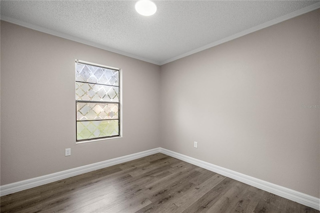 6021 NW 54th Ter, Ocala, FL 34482 - unfurnished room with a textured ceiling, wood finished floors, and ornamental molding