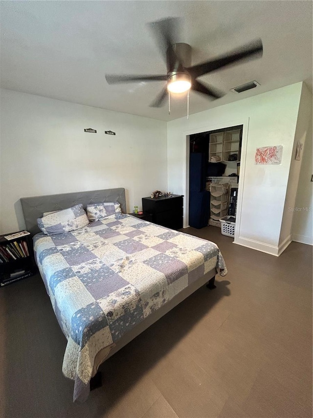 2070 SE 50th Ter, Ocala, FL 34480 - bedroom with ceiling fan and a closet