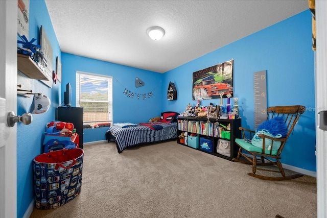 3946 SW 133rd Loop, Ocala, FL 34473 - carpeted bedroom with a textured ceiling and baseboards