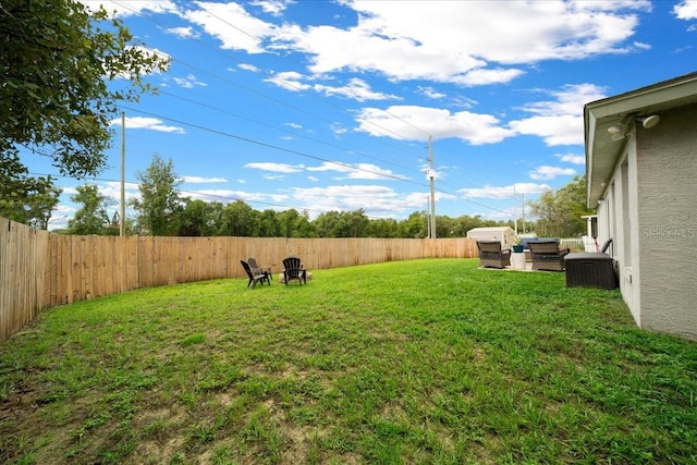 3946 SW 133rd Loop, Ocala, FL 34473 - fenced backyard with an outdoor living space