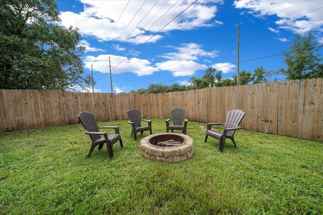 3946 SW 133rd Loop, Ocala, FL 34473 - view of yard with a fire pit