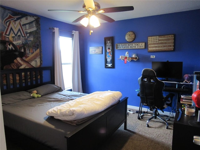 2640 SW 154th Place Rd, Ocala, FL 34473 - bedroom featuring a desk and ceiling fan