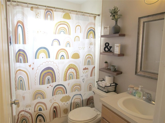 2640 SW 154th Place Rd, Ocala, FL 34473 - bathroom featuring vanity and curtained shower