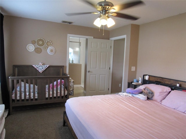 2640 SW 154th Place Rd, Ocala, FL 34473 - carpeted bedroom featuring a ceiling fan