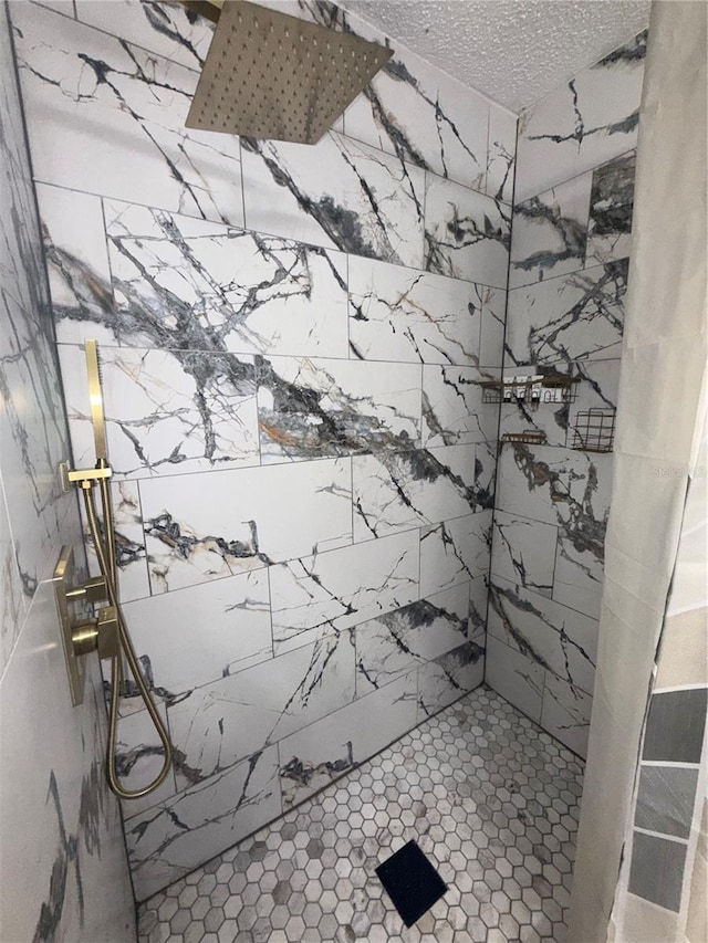 3585 N Hiawatha Ter, Crystal River, FL 34428 - full bath with tiled shower and a textured ceiling