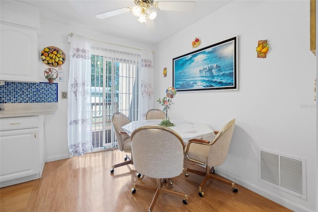 6 Emerald Crse, Ocala, FL 34472 - dining space featuring light wood-style floors and a ceiling fan