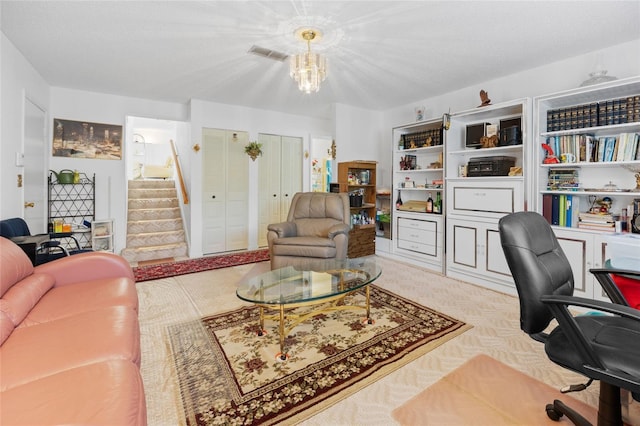 6 Emerald Crse, Ocala, FL 34472 - home office with a chandelier and carpet