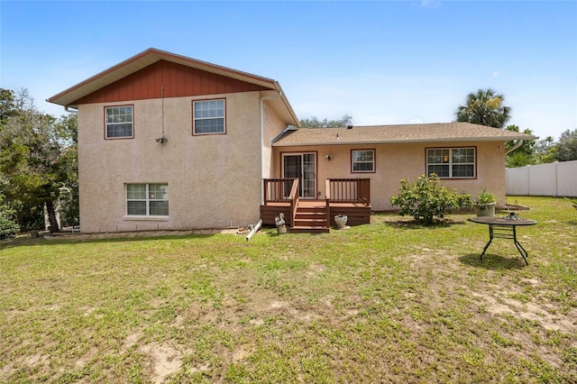 6 Emerald Crse, Ocala, FL 34472 - back of property featuring a deck and stucco siding