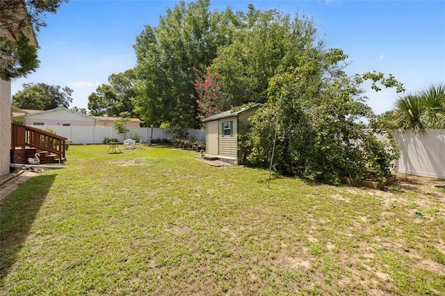 6 Emerald Crse, Ocala, FL 34472 - fenced backyard featuring an outbuilding