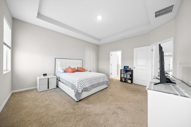 5833 SW 85th Pl, Ocala, FL 34476 - bedroom featuring carpet floors, a raised ceiling, and recessed lighting