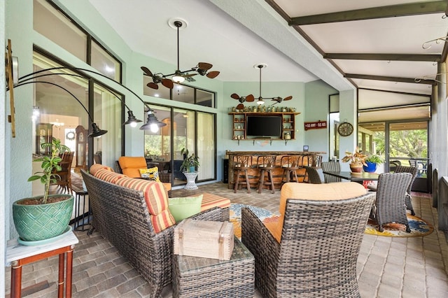 5233 Fountain Walk, Lady Lake, FL 32159 - view of patio featuring outdoor lounge area and a ceiling fan