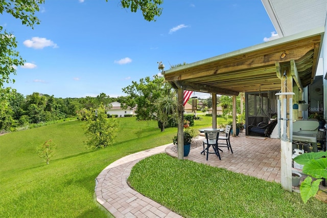 5233 Fountain Walk, Lady Lake, FL 32159 - view of green lawn featuring a patio area