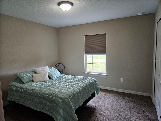 2494 SW 170th Loop, Ocala, FL 34473 - bedroom with carpet, a textured ceiling, and a textured wall