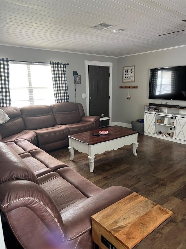 5561 NE 5th Pl, Ocala, FL 34470 - living room with wood finished floors and wooden ceiling