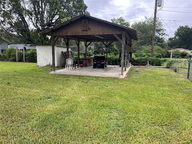 5561 NE 5th Pl, Ocala, FL 34470 - view of yard featuring a gazebo, a carport, and a patio area
