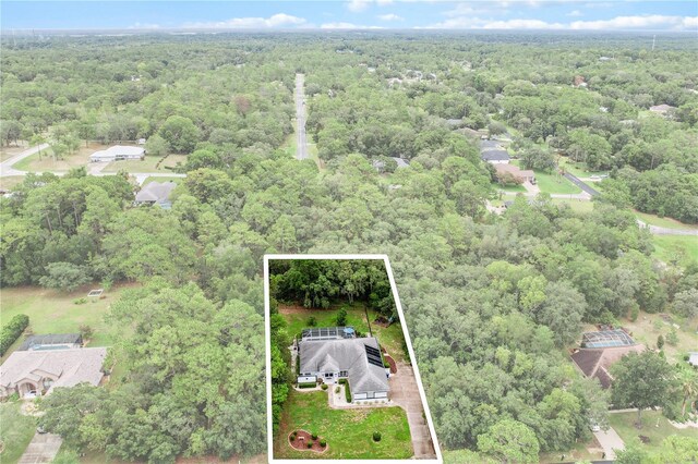 1882 E Monopoly Loop, Inverness, FL 34453 - aerial view of property's location featuring a forest and property boundaries highlighted