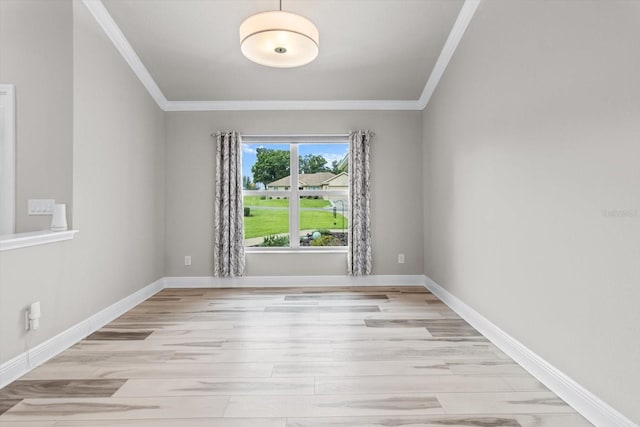 837 E Epsom Ct, Hernando, FL 34442 - unfurnished room featuring crown molding and light wood-type flooring