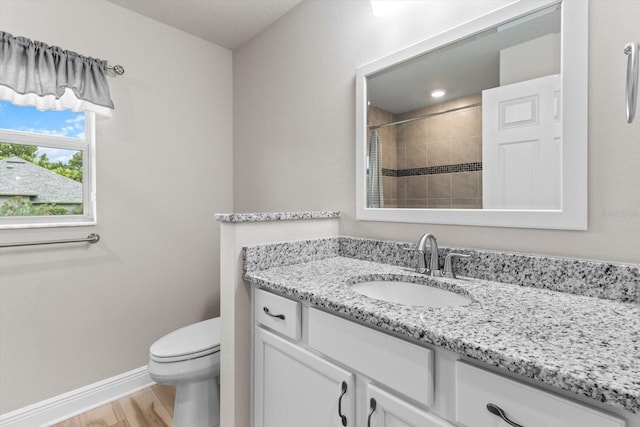 837 E Epsom Ct, Hernando, FL 34442 - full bath featuring vanity, wood finished floors, and a tile shower