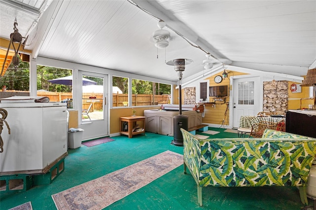 11 62nd St, Yankeetown, FL 34498 - sunroom featuring carpet and ceiling fan